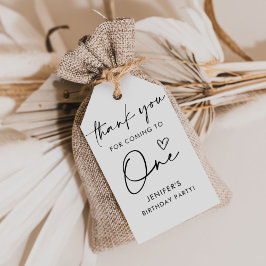 Tack för minimalistisk födelsedagspresent presentetikett