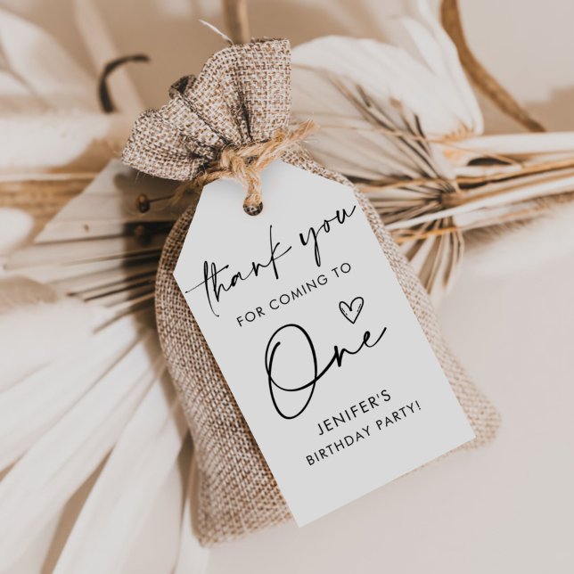 Tack för minimalistisk födelsedagspresent presentetikett (Skapare uppladdad)