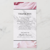 Tack för minnesgudstjänst för rosa rosvitmarmor