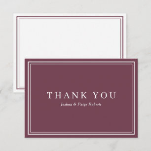 Tack för minsta burgundy Red Elegant Anpassningsba Kort