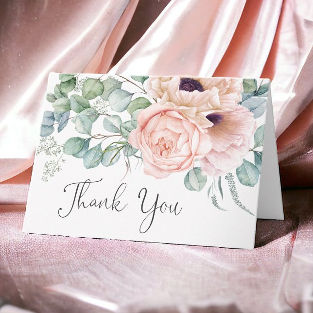 Tack för mjuk Rosa Blommigt av vattenfärg (Skapare uppladdad)