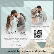 Tack för Modern 2-foto-fet skript QR-kod Kärlek