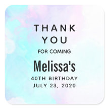 Tack för modern Abstrakt, blå och Lila vattenfärg