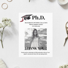 Tack för modern doktorandavslutningfest vykort