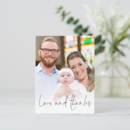 Tack för Modern Photo Kor Christening Baptism Kärl Vykort