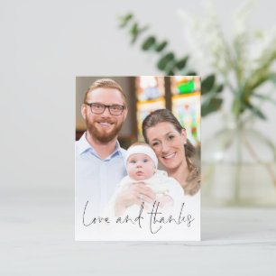 Tack för Modern Photo Kor Christening Baptism Kärl Vykort