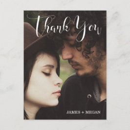 Tack för Modern skriptfoto Bröllop/Förlovning Vykort