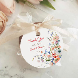 Tack för Möhippa av elegant Blommigt Gåvor Etiketter