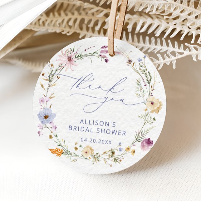 Tack för Möhippa av elegant Blommigt Gåvor Etiketter (Skapare uppladdad)