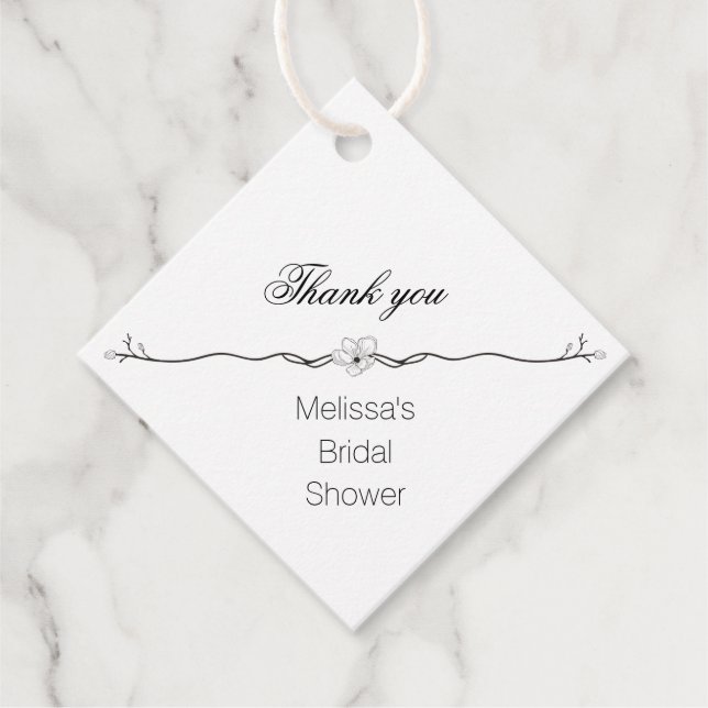 Tack för Möhippa av elegant Gåvor Etiketter (Framsida)