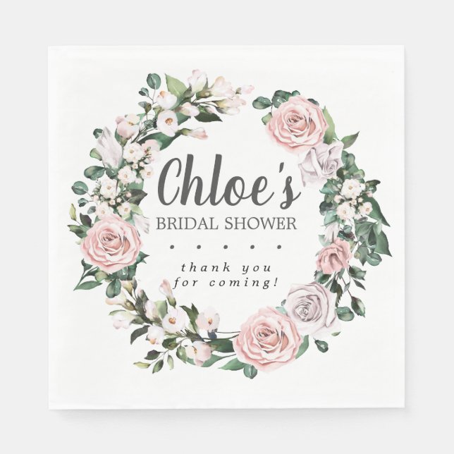 Tack för Möhippa av Lila vid Rosa av Blommigt Pappersservett (Framsidan)