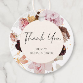 Tack för Möhippa av Rosa Blommigt Gåvor Etiketter