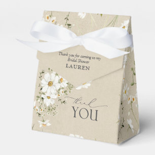 Tack för Möhippa av Rustik vattenfärgsfärgad Daisy Presentaskar