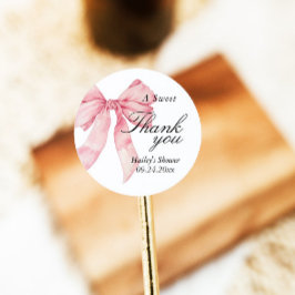 Tack för Möhippa i rosa fält, favorittaggar Runt Klistermärke