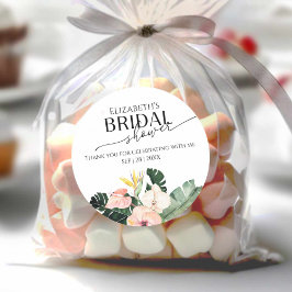 Tack för Möhippan för tropisk Blommigt, Sticker Runt Klistermärke