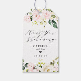 Tack för Möhippan  Rosa Flowers Presentetikett