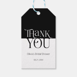 Tack för möhippan Typography Butterfly Presentetikett