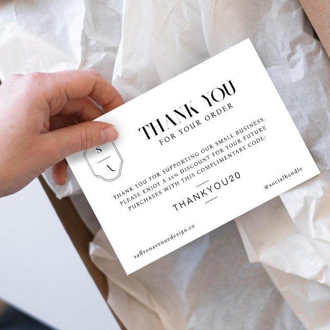 Tack för monogrammet Beställning Minimal Anpassnin (Skapare uppladdad)