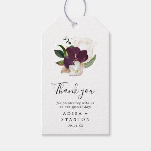 Tack för moody Lila blooms Presentetikett