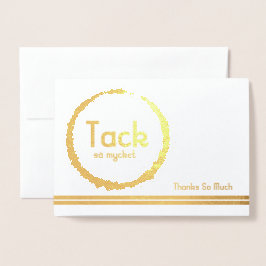 Tack för multikulturella svenska språk folierat kort