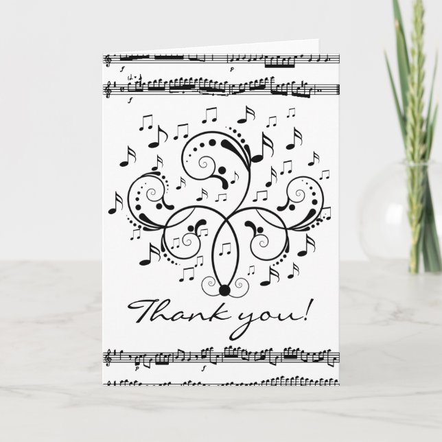 Tack för musik kort (Framsida)