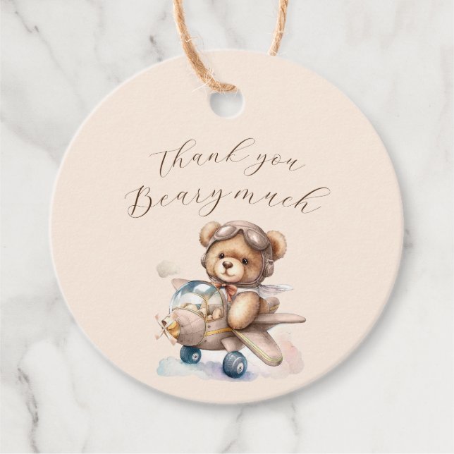 Tack för mycket Hett nalle Gåvor Etiketter (Framsida)