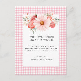 Tack för mysiga baby shower med Berry Sweet  Vykort