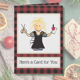 Tack för nagel Tech-kortet för julklapp Kort