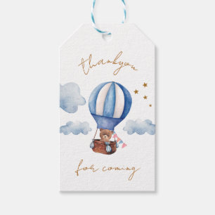 Tack för nalle Babykläder för kommande Presentetikett