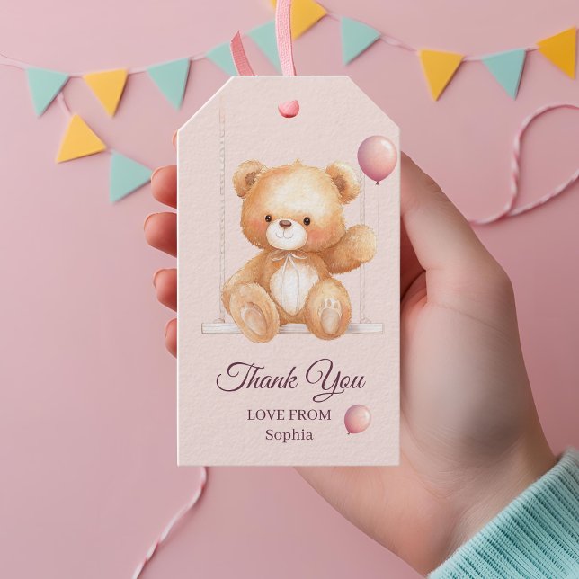 Tack för nalle - Märkrn Personlig Gift Presentetikett (Skapare uppladdad)