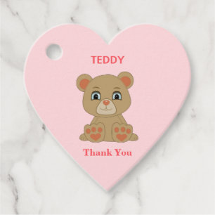 Tack för nallen gåvor etiketter