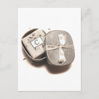 Tack för Notecard - C-monogram Vykort