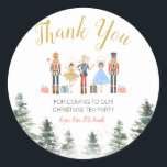 Tack för Nutcracker-Möhippan Runt Klistermärke<br><div class="desc">Tack för Nutcracker-Möhippan - alla formuleringar kan anpassas</div>