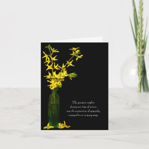 Tack för nyckelpigan om forsythia kort