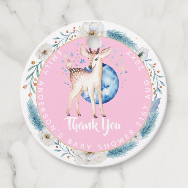 Tack för nyfödd bebis-fotot, tack för din moderna  gåvor etiketter (Framsida)