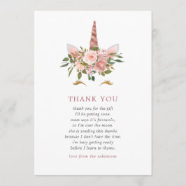 Tack för  och Ro Guld-enhörnighet för babykläder