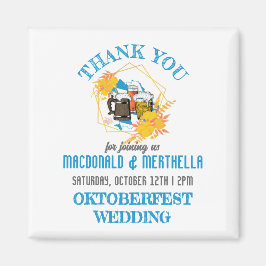 Tack för oktoberfest Bröllop Magnet