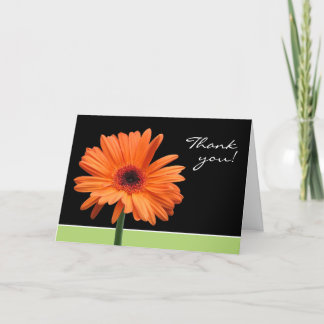 Tack för orange daisy kort