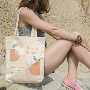 Tack för Orangen Cute Abstrakt, Fruktigt, fetstilt Tygkasse