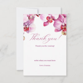 Tack för Orchid Baby Shower-kortet