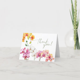 Tack för Orchid Blommigt-kortet Kort