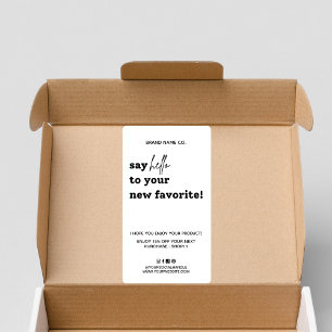 Tack för ordermodern Säg Hej till din låda Fraktsedel