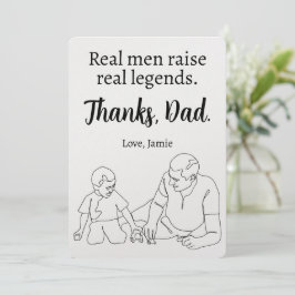 Tack för Pappa-kortet, Anpassningsbar Far Dag-gåva Julkort