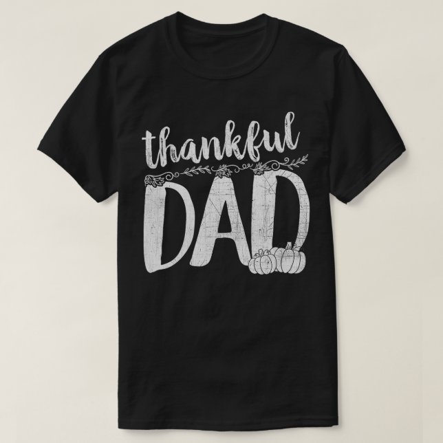 Tack för Pappa Thanksgiving-familjen T Shirt (Design framsida)