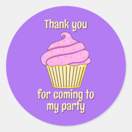 Tack för Party Bags-märket Runt Klistermärke