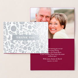 Tack för Party-kort på årsdagen Folierat Kort