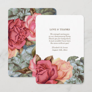 Tack för Party-kort på årsdagen Inbjudningar