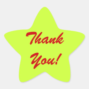 "Tack" för patientens faktureringsmärken Stjärnformat Klistermärke