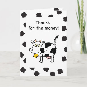 Tack för pengarna, Pengarar Cow Kort