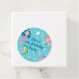 Tack för Personlig av sjöjungfru Födelsedagsfest Gåvor Etiketter